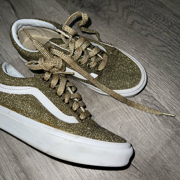 SPARKLY gold glitter vans - Picture 2 of 8